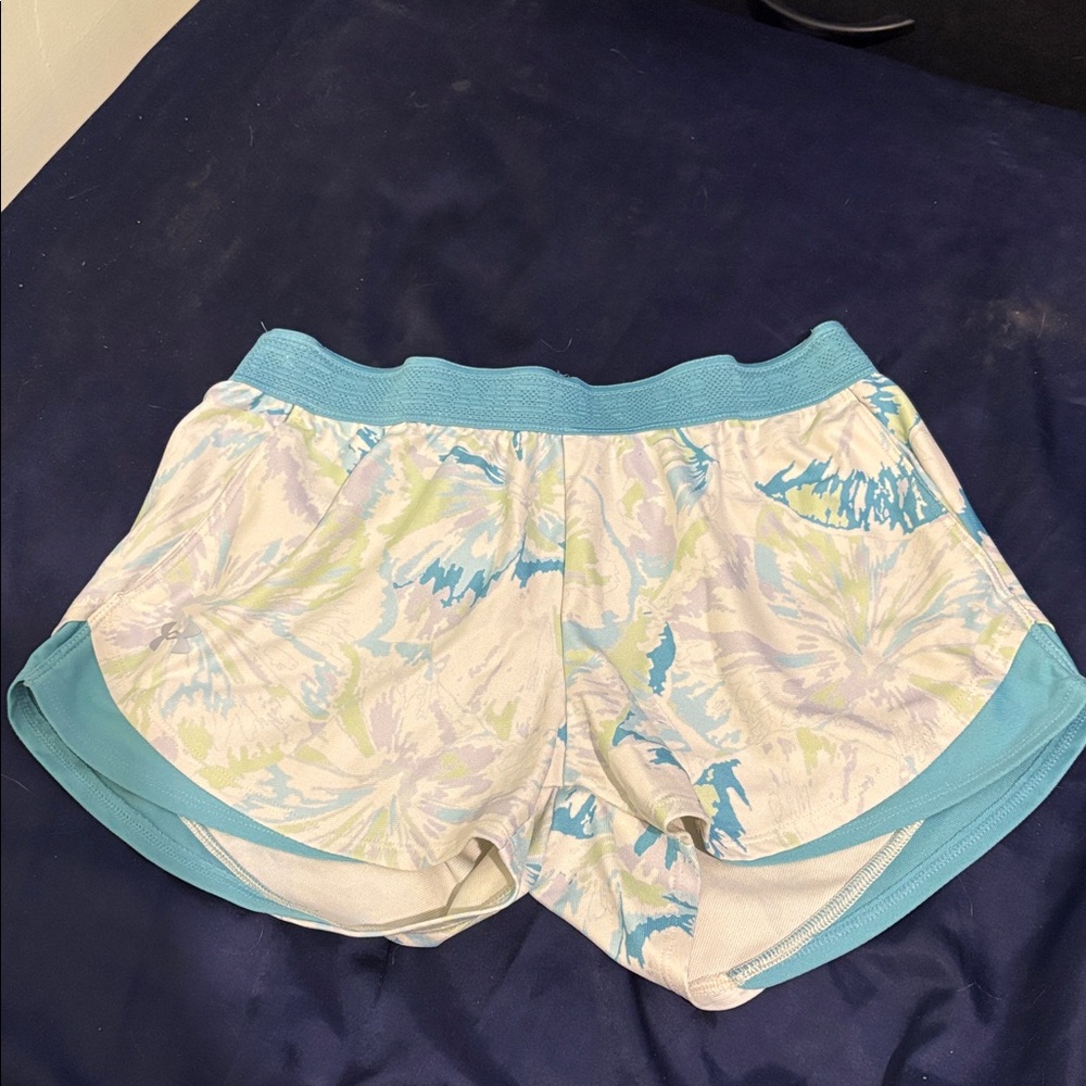 Floral Patterned Athletic Shorts